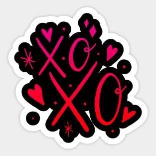 XOXO Tiny Hearts Valentine's Day Sticker